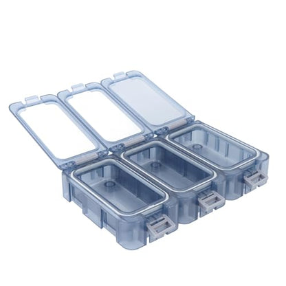 Alomejor Small Tackle Box, Luminous Fishing Tackle Organizer with Transparent Window and Safety Locks for Kayak Bank Fishing (PP Material) - color: Transparent Blue