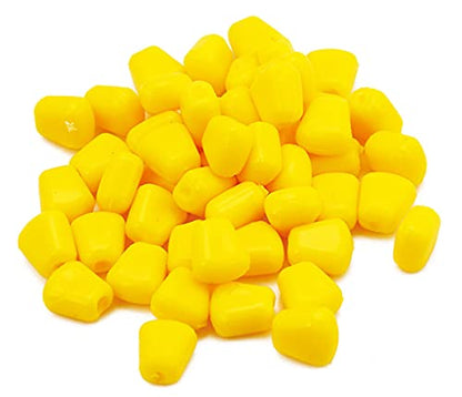 150Pcs Fake Corn Floating Soft Baits Simulation Carp Fishing Lures Floating Baits with Nice Scent - color: Yellow(Sinking)