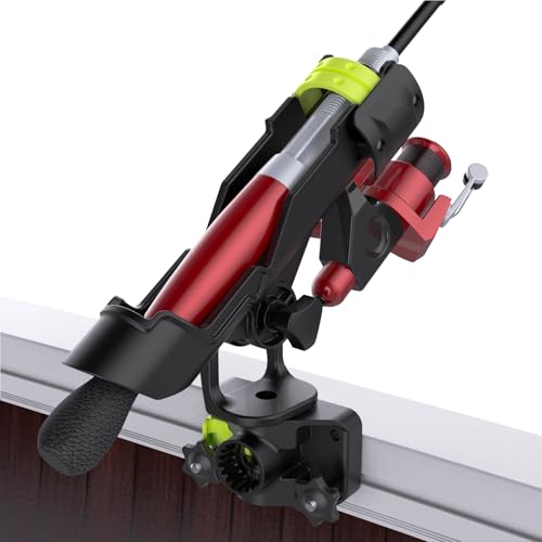 Combo Mount Fishing Rod Holders - 360 Degree Adjustable Boat Rod Rack - style: Rod Holder+track Mount