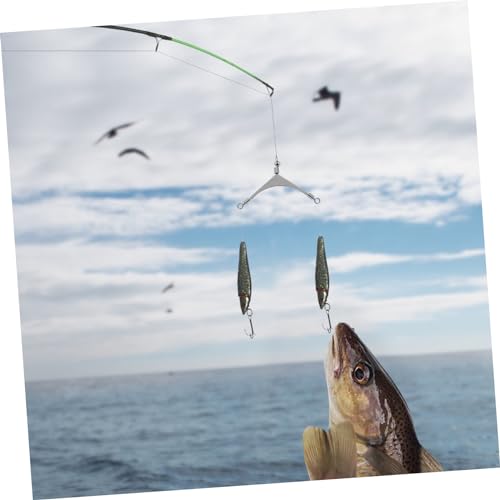 Sea Fishing Three-Prong Swivel Way Swivel Fishing Swivels Three Way Fishing Swivels Fishing - size: 4.50X2.80X0.20CM