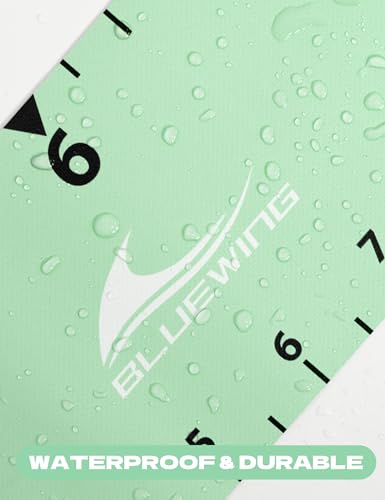 BLUEWING 60"" Fishing Ruler Portable Roll Up Fishing Ruler Folding Fish Measuring Tape with Bump Board Waterproof Fishing Measurement Tool, Green - 60in - color: Green - 60in