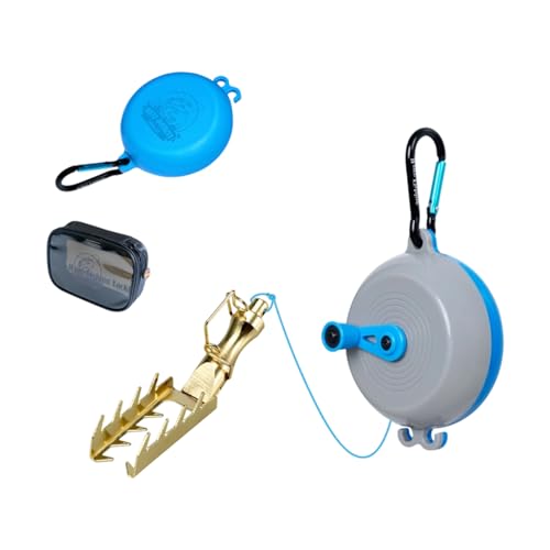 Professional Fishing Baits Hard Equipment with 30m Line for Lures Saver Fishing Retrievers Savers - color: blue gray