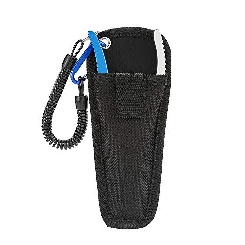Aluminum Fishing Pliers Split Cutters Hooks Remover Fishing Holder Tackle with Oxford Sheath and Security Landyard (blue) - color: Blue