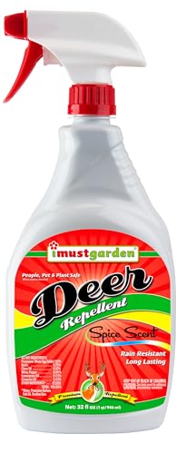 I Must Garden Deer Repellent: Spice Scent Deer Spray for Gardens & Plants – Natural Ingredients – 32oz Ready to Use - size: 32 Fl Oz (Pack of 1)