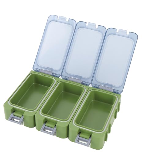 Alomejor Small Tackle Box, Luminous Fishing Tackle Organizer with Transparent Window and Safety Locks for Kayak Bank Fishing (PP Material) - color: Green