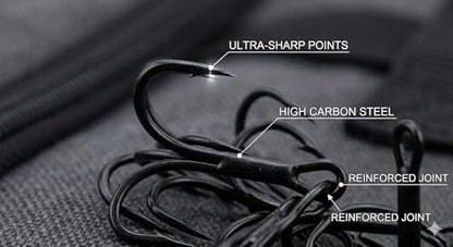2# Treble Hooks 50 Pcs for Lure Replacement, High Carbon Steel Fishing Hooks. Ultra Sharp Replacement Hooks for Bass Trout Freshwater & Saltwater Fishing Lures Bait