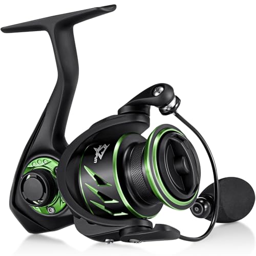 Piscifun Viper X Spinning Reels, Carbon Fiber 33LBs Max Drag, 10+1 Shielded BB, Saltwater Freshwater Spinning Fishing Reel, 5.2:1/6.2:1 - color: Green, size: 500
