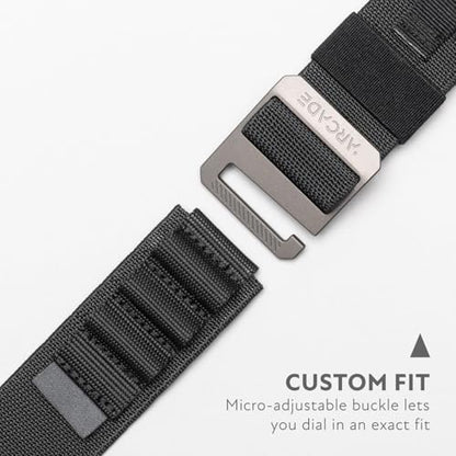 Arcade Belts Hardware Alu Utility Belt - Low-Profile Aluminum Buckle, Heavy Duty Work Belt, Stretch Webbing, Anti-Slip - color: Black, size: Long | L/XL – Fits up to 52”