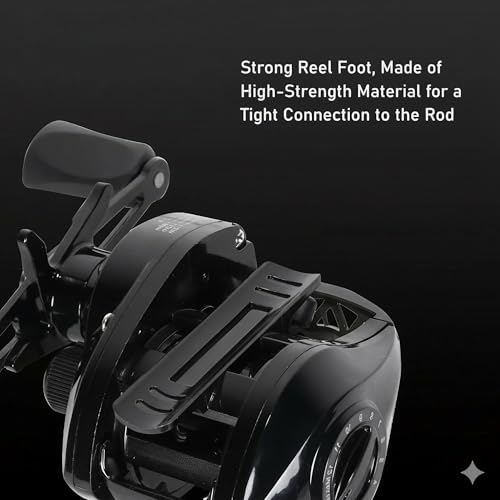 Metal + Nylon Baitcasting Reel - 7.2:1 High-Speed, Metal Spool, Dual Magnetic Brake, 8kg Drag, Long-Casting Anti-Backlash Lure Reel for Bass & Multi-Species Fishing - color: Black