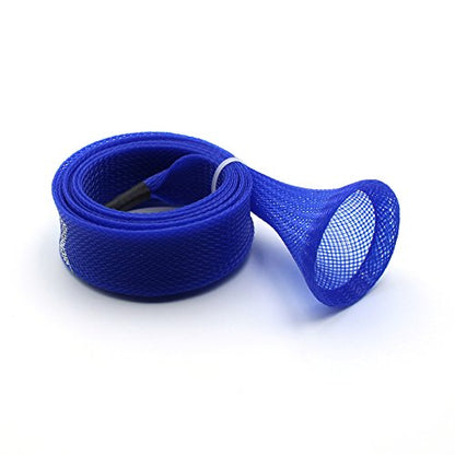 Mr. Z Pack of 4 Casting Fishing Rod Sleeves with 2 Rod Straps Fishing Rod Covers Pole Jacket Rod Socks - color: Blue