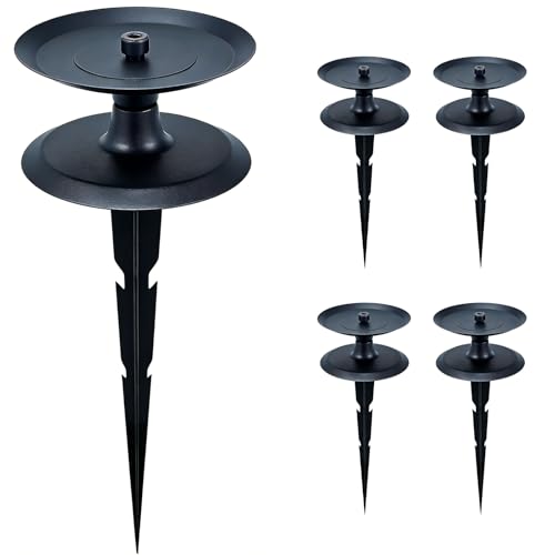 JMBay 4 PCS Garden Hose Guide Spike, Hose Guides for Garden Decorative, Heavy Duty Pure Metal Hose Guards for Garden, Rustproof Coated Garden Hose Stake for Yard Lawn, Durable Hose Roller Guide - color: 4PCS