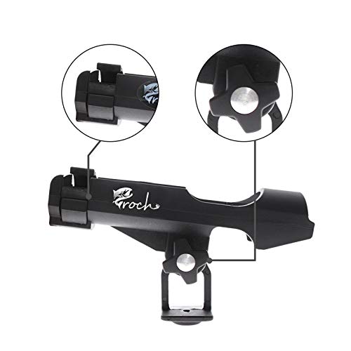 Croch Fishing Rod Holder Boat Rods Holder Folding Holder with Large Clamp Opening 360 Degree Adjustable Fishing Rod Racks Fishing Rod Holder 2 pcs