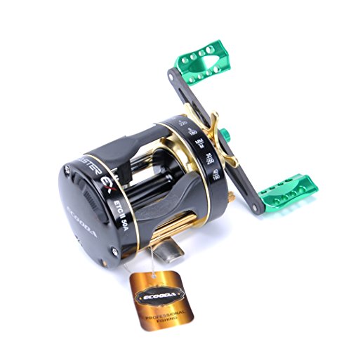 NEW Replacement Carbon Fiber 6061 Aviation Aluminum Fishing Reel Handle knobs Accessories for Baitcasting Rocker - color: 02S-S GREEN
