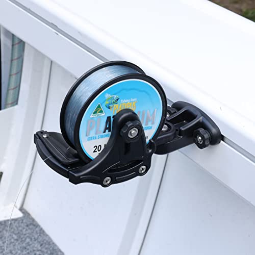 RAILBLAZA Fishing Reel Spooler System Compatible with Gunnel Track Mount for Boat or Kayaks, Compatible with Wide Range of Spools