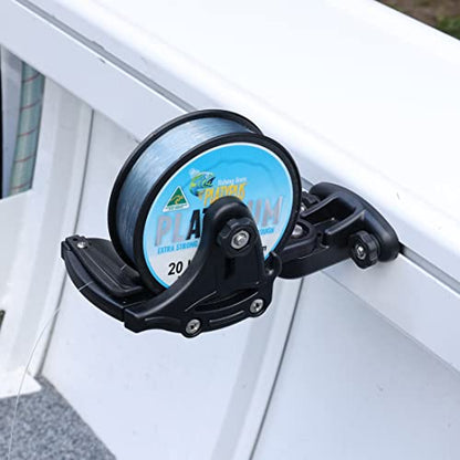 RAILBLAZA Fishing Reel Spooler System Compatible with Gunnel Track Mount for Boat or Kayaks, Compatible with Wide Range of Spools