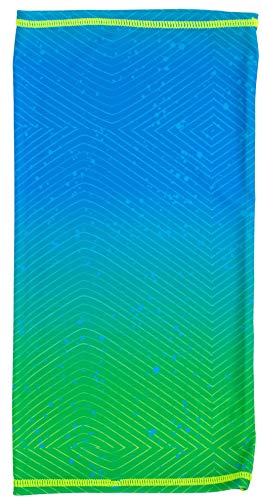 Neck Gaiter for Men & Women - UPF 50+ Sun Protection, Fishing, Cooling - color: Blue Crescendo