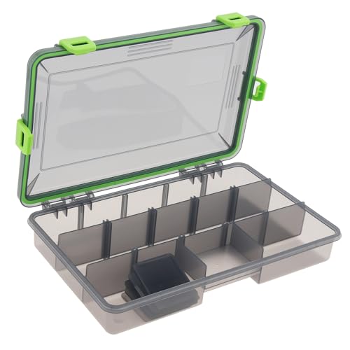 Fishing Lure Boxes, Waterproof Seal Bait Storage Case Fishing Tackle Storage Boxes, Hooks Organizer Containers (11.02 x 6.69 x 1.97 inch)
