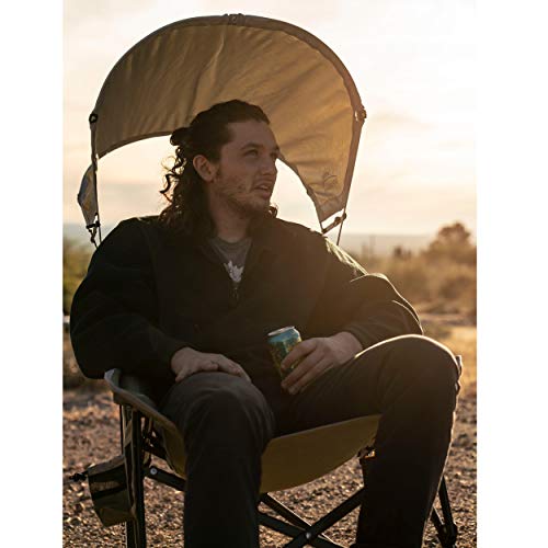GCI Outdoor Pod Rocker Outdoor Rocking Chair with SunShade Canopy - color: Loden Green, style: Sunshade Rocker