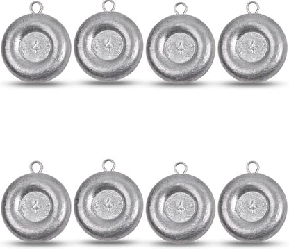 Disc Sinkers Fishing Weights, Coin Fishing Sinkers Weights Saltwater Surf Fishing Weights Bottom Drifting Trolling Catfishing Fishing Sinkers Saltwater Gear Tackle 1oz 2oz 3oz 4oz 5oz 6oz 8oz - style: 4 Ounce, 8 Pack