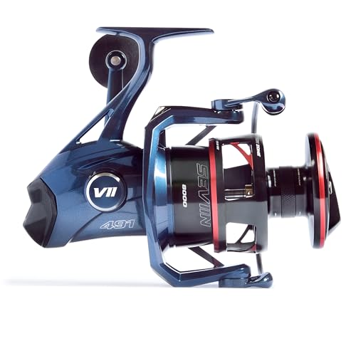 SEVIIN GSW Saltwater Spinning Reel - Engineered for Ultimate Durability, Corrosion Resistance & Dependability in Harsh Saltwater Conditions, Smooth Operation & Elite Performance - style: 8000 W/ 4.9:1 Gear Ratio