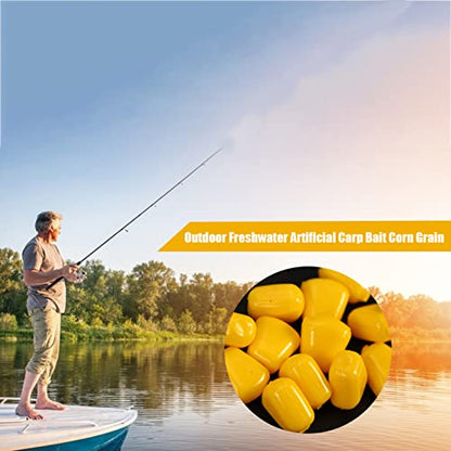 Generic Artificial Carp Baits 50Pcs | Lifelike Corn Simulation for Freshwater & Taiwan Fishing, Superior Fish Attraction Technology