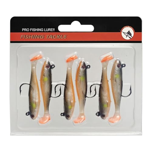 2.5in/0.21oz Swim Baits for Bass Fishing 6pcs Fishing Bait for Freshwater Saltwater Trout Lures Soft Plastic Baits - color: 2.5in0.2oz-A