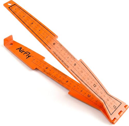 AirFly Fish Measuring Board 32 Inch Foldable Bump Board - Built-in Crab Lobster Gauge - Slot-Limit Ruler for Redfish Snook Trout Flounder - Kayak Boat Shore - High-Contrast ABS - Designed in USA