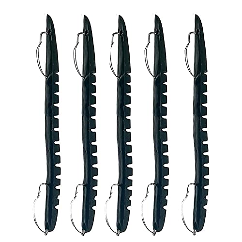 DeLong Lures – Made in USA 6" Bass Fishing Worms, Pre-Rigged Weedless & Unrigged Soft Plastic Baits, Anise-Scented Durable Lures for Freshwater & Saltwater - color: Black