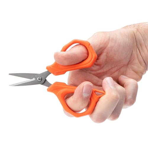 Core Series Braid Scissors – Fishing Line Cutters for Braid, Mono & Fluorocarbon – Teflon-Coated Stainless Steel Blades, Saltwater/Freshwater Line Shears with Non-Slip Grip