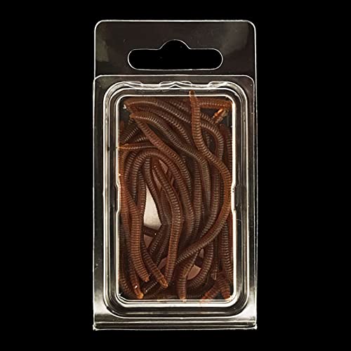 Lures Baits Soft Artificial Earthworm Freshwater Saltwater Bass Soft Lures Fishing Accessories Lifelike-Fake Bloodworm-grub - color: 3.5cm50 pack wine re