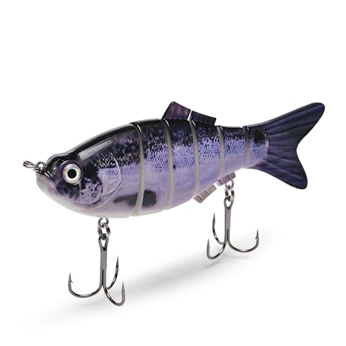 Large Multi Jointed Fishing Lures Bait,Big Giant Fishing Bass Lures,Crankbaits Swimbaits with Treble Hook - color: A5-7.87",4oz