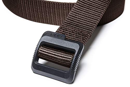 CQR Tactical Belt, Military Style Heavy Duty Belt, Webbing EDC Quick-Release Buckle - color: 2pack Dura Nylon Black/Brown, size: X-Large