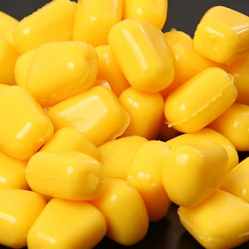 100-Piece Boxed Soft Corn Lure, Floating Corn Fake Soft Bait, Silicone Artificial Bait, Ideal for carp Fishing and Outdoor Wild Angling.