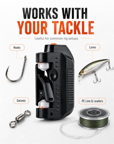 Automatic Fishing Knot Tying Tool, 2026 Upgraded Electric Gt Knot Tier, Quick Consistent Knots for Freshwater Saltwater Anglers, Angler Essential