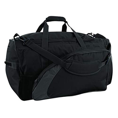 CHAMPRO Varsity Football Equipment Bag With Shoulder Carry Strap, Laundry and Helmet Bags - color: BLACK