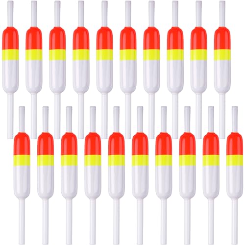 SILANON Slip Bobbers Fishing Floats and Bobbers Balsa Wood Slip Bobbers Floats Spring Bobbers for Crappie Catfish Trout Panfish Walleyes Fishing Bobbers 10pcs - color: 2.44in X 0.59in X 5in- 20pcs