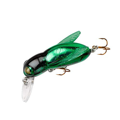 Rebel Lures Bumble Bug Topwater / Crankbait Fishing Lure, 1 1/2 Inch, 7/64 Ounce - color: June Bug
