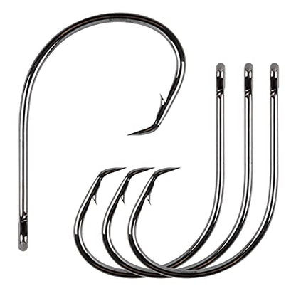 Circle Hooks Saltwater Fishing Hooks, 50/100pcs in-line Octopus Circle Hook High Carbon Steel Straight Eye Barbed Point Catfish & for Saltwater & Freshwater Fishing - size: 2/0_50pcs