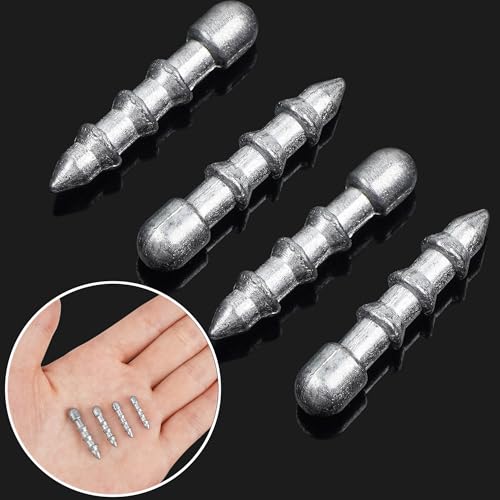Nail Weights for Bass Fishing,45pcs Wacky Worm Weight Insert Sinkers Kit for Soft Plastic Lures, Neko Rig and Wacky Rig Pencil Sinker 0.875g 1.15g 1.75g 3.5g