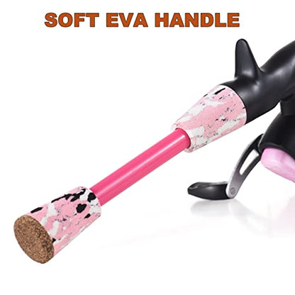 Kids Fishing Rod and Reel Combo Full Kit 1.2m/1.5m Telescopic Casting Rod Pole with Spincast Reel and Hooks Lures Swivels Carry Bag - color: Pink, size: 1.2 m