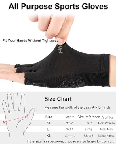 SUJAYU Fingerless UV Protection Gloves - Men & Women's Fishing, Driving, Sailing, Kayak, Paddling & Rowing Gloves - color: Black, size: Medium