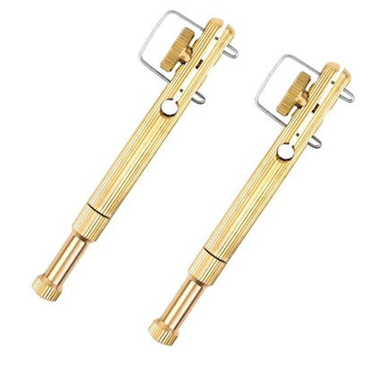 Fishing Line Hook Knot Tying Tool, 1pcs/2pcs Copper Practical Knot Line Tying Knotting Tool Portable Fast Fishing Tie Hook - color: yellow-2pcs