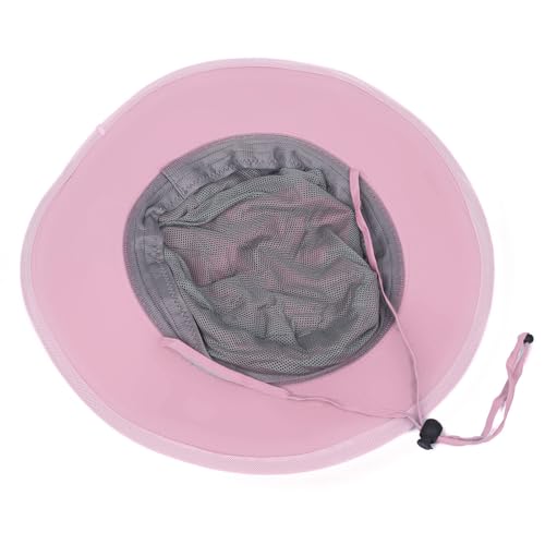 Flammi Mosquito Net Hat Safari Hat UPF 50+ Sun Protection Boonie Hats for Men with Neck Flap Fishing Hiking Hat for Men/Women - color: Pink