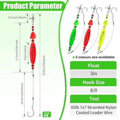 YOTO Santee Cooper Rig, Catfish Rig for Bank Fishing, Catfishing Tackle Rattler Floats, Chunky Rigs Catfish Equipment - style: Spiral Catfish Bells - 3pcs