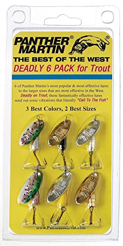 Panther Martin Fishing Lures 6-Pack All Time Greatest Fish Catcher World Famous Spinning Lures in Value Kit Spinners for Trout, Salmon, Panfish, Bass, Crappie & Perch - style: Best of the West