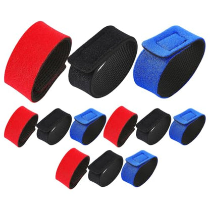 YARNOW 12pcs Fishing Rod Holder Straps - Adjustable Elastic Fastening Bands for Fishing Pole Storage & Carrying - Hook and Loop Nylon Securing Tie Belts