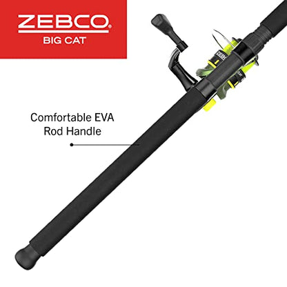 Zebco Big Cat Spinning Reel and Fishing Rod Combo - style: 7'0" Medium-heavy Rod, Size 60 Reel