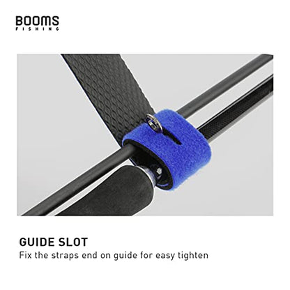 Booms Fishing RS3 Fishing Rod Wrap Pole Straps， Hook & Loop Fishing Rod Belts, Fishing Rod Ties for Casting Rods, Spinning Rods and Fly Rods - style: C: Blue_9.6"_6pack