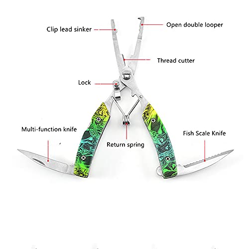 Fishing Pliers, Fishing Accessories Saltwater Fishing Gear Fishing Pliers Hook Remover Split Ring, Fly Fishing Tools Set, Fishing Pliers Saltwater, Fishing Gifts for Men