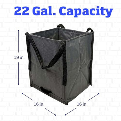 DURASACK Heavy Duty Storage Tote Bag 22-Gallon, Gray , Pack of 4 | Rugged Woven Polypropylene Moving Bag, Reusable Self-Standing Design, Holds up to 500 Pounds - color: Gray, size: Pack of 4